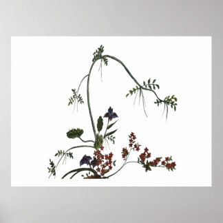 Poster Arte Floral Flor Japonesa