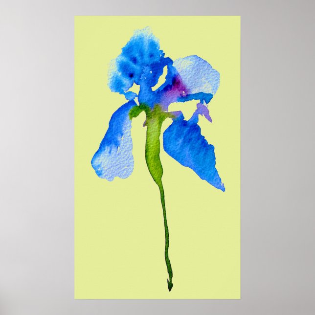 Poster Arte floral floral moderna Iris (Frente)