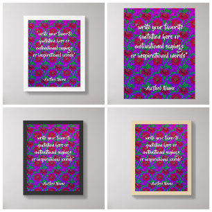 Poster (Arte Floral/Flores Vermelhas) Crie Sua Própria Ci