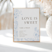 Arte Floral Francesa Azul Amor é Doce