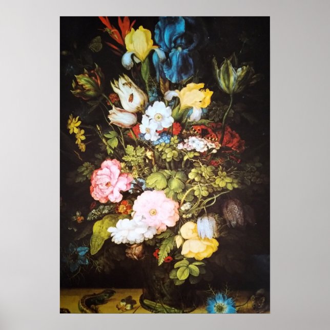 Poster Arte Floral Japonesa Flor (Frente)
