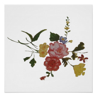 Pôster Arte Floral Japonesa Flor
