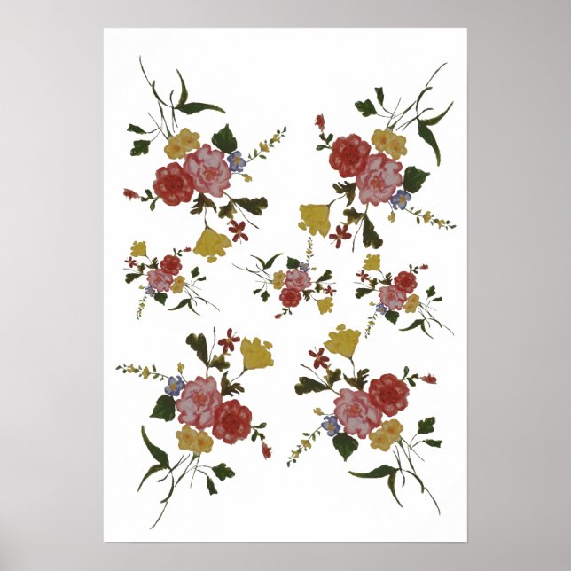 Poster Arte Floral Japonesa Flor (Frente)