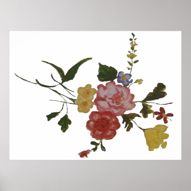 Poster Arte Floral Japonesa Flor (Frente)