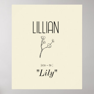 Poster Arte Floral Mínima Personalizada