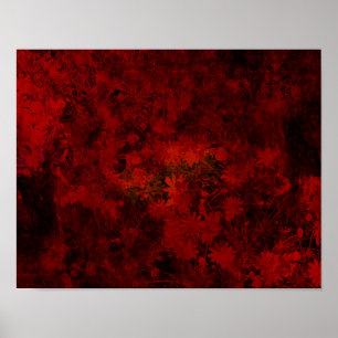 Poster Arte floral / padrão de flores moderno e legal