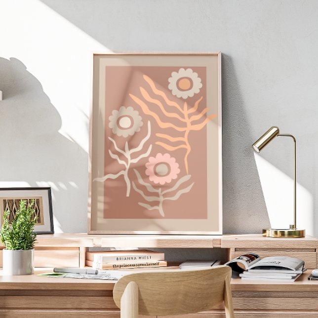 Poster Arte floral retrógrada (Criador carregado)