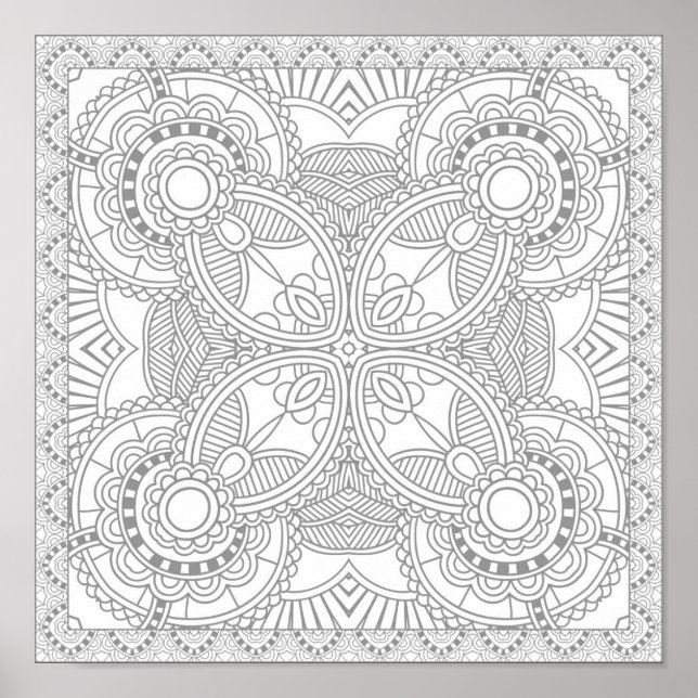 Pôster Arte Floral Única 2 (Frente)