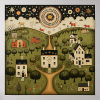 Arte Folclórica Comunitária Rural Americana