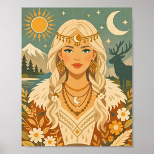 Poster Arte Folclórica Escandinava