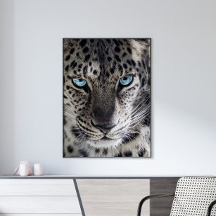 Poster Arte Fotográfica de Leopardo Azul