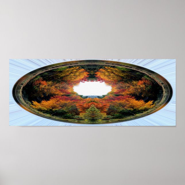 Pôster Arte Fotográfica do Abstrato das Árvores do outono (Frente)