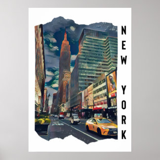 Poster Arte Fotográfica Estética da Cidade de Nova York