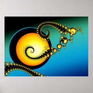 Poster Arte Fractal à Lua