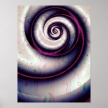 Arte Fractal Abstrata Espiral Violeta Iridescente