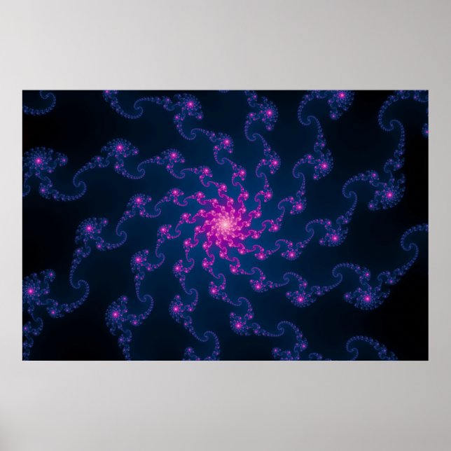 Poster Arte Fractal da Flor da Vida (Frente)