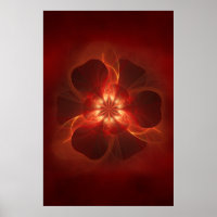 Arte Fractal da Flor de Fogo