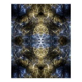 Pôster Arte Fractal de Geometria Sagrada com Plasma Doura