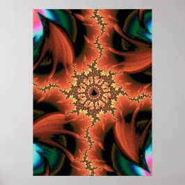 Poster Arte Fractal e Colorida Mandlebrot