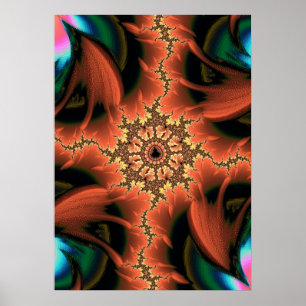 Poster Arte Fractal e Colorida Mandlebrot