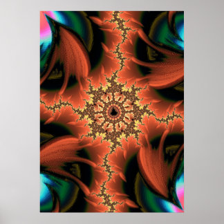 Poster Arte Fractal e Colorida Mandlebrot