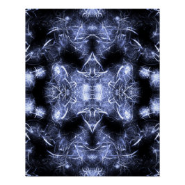 Pôster Arte Fractal Mandala Relâmpago Elétrico