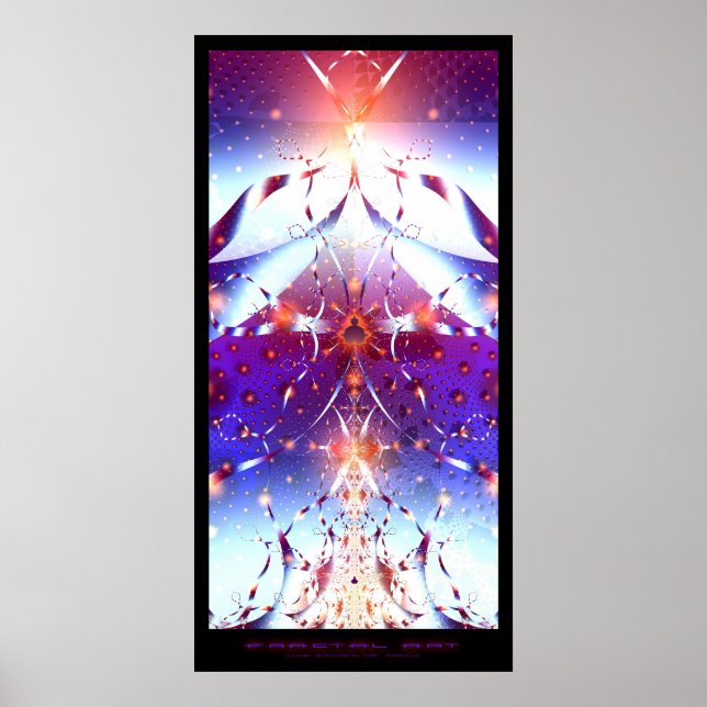 Poster Arte Fractal - Poder da Matemática (Frente)