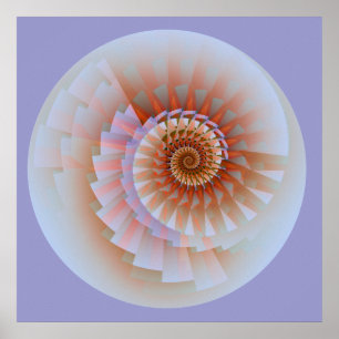 Poster Arte Fractal Tocar Abstrato