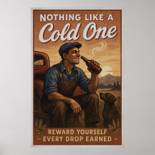 Poster Arte Fria - Beer Lover Vintage