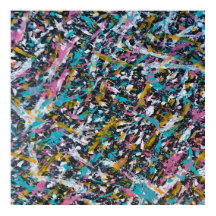 Arte Funky Splatter em Preto