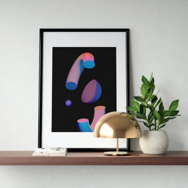 Poster Arte Futurística Moderna dos anos 80 Holográfica (Criador carregado)