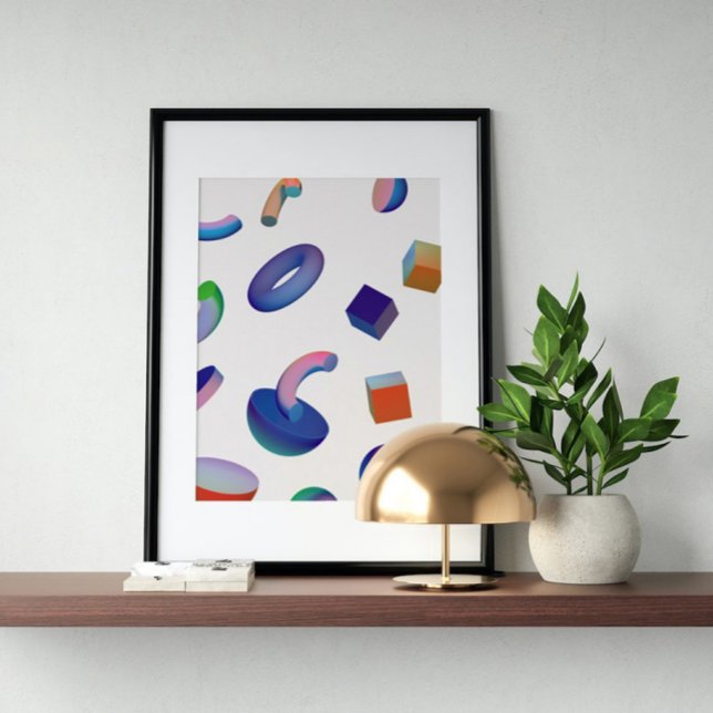 Poster Arte Futurística Moderna dos anos 80 Holográfica (Criador carregado)