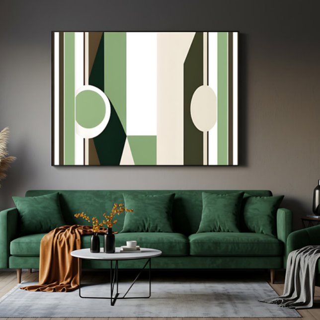 Poster Arte Geométrica Abstrata em Tons Terrosos Modernos (Criador carregado)