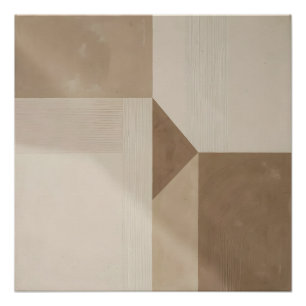 Pôster Arte geométrica abstrata minimalista estilo wabi