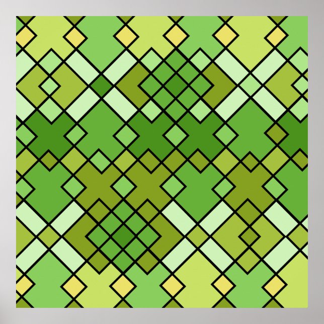 Poster arte geométrica abstrato moderna (Frente)