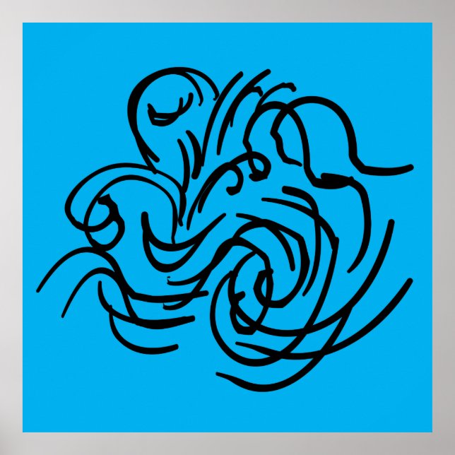 Poster Arte geométrica abstrato modernista (Frente)