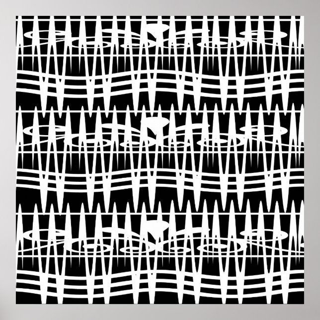 Poster Arte geométrica abstrato modernista (Frente)