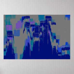 Poster Arte Geométrica "Chuva Atingindo Janela"