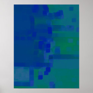 Pôster Arte Geométrica "DeepBlue"