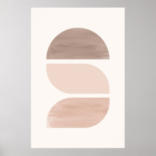 Poster Arte geométrica do médio século. Tonalidades ne