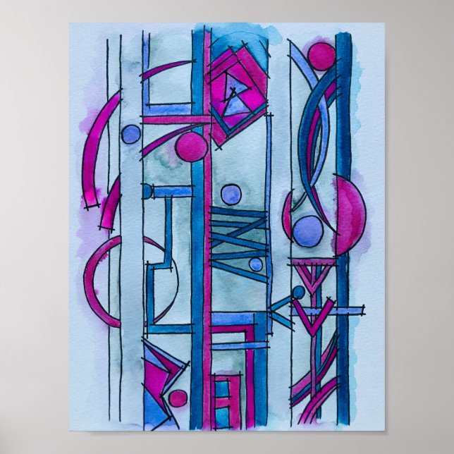 Poster Arte Geométrica Dream-Moderna Bauhaus (Frente)