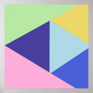 Poster arte geométrica multicoloração