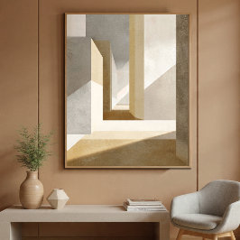 Poster Arte Geométrica para Parede de Corredor para Decor