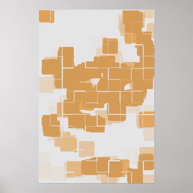 Poster Arte Geométrica "Pumpkin Pie" (Frente)