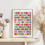 Poster Arte Geométrica Rosa Verde Vermelho Vermelho Moder<br><div class="desc">Impressão de Arte Geométrica Vermelha Vermelha Verde Cor-de-Rosa Vermelha Moderna</div>
