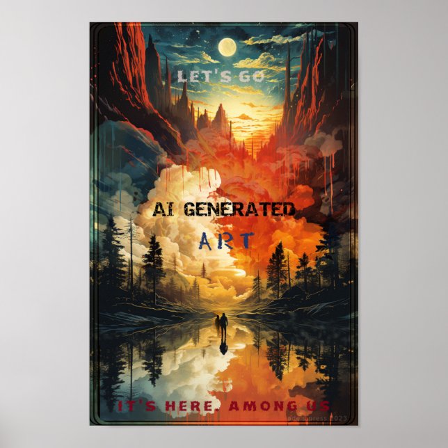 Poster 'Arte gerada AI' (Frente)