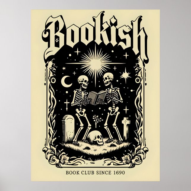 Poster Arte Gótica sobre Esqueletos (Frente)