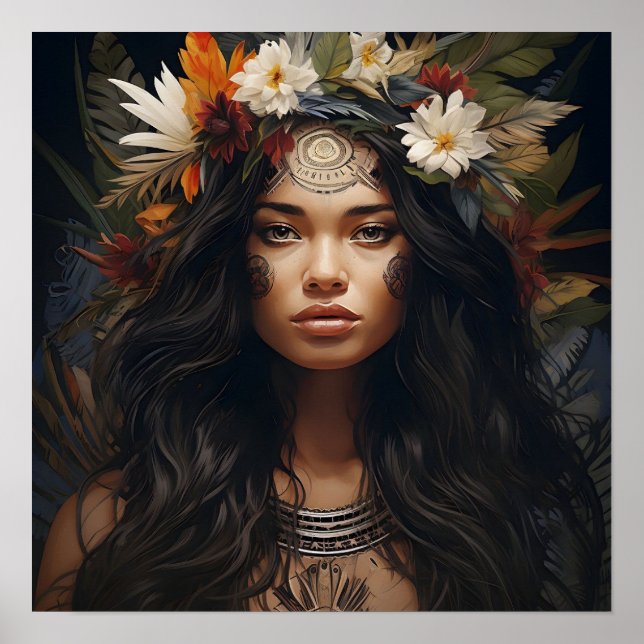 Poster Arte Guerreira das Flores Silvestres (Frente)