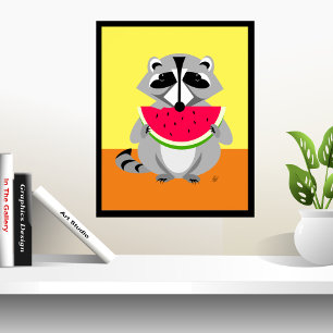 Poster Arte gumento de Wildlife Raccoon