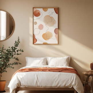 Poster Arte impressa abstrata em aquarela para parede, mo